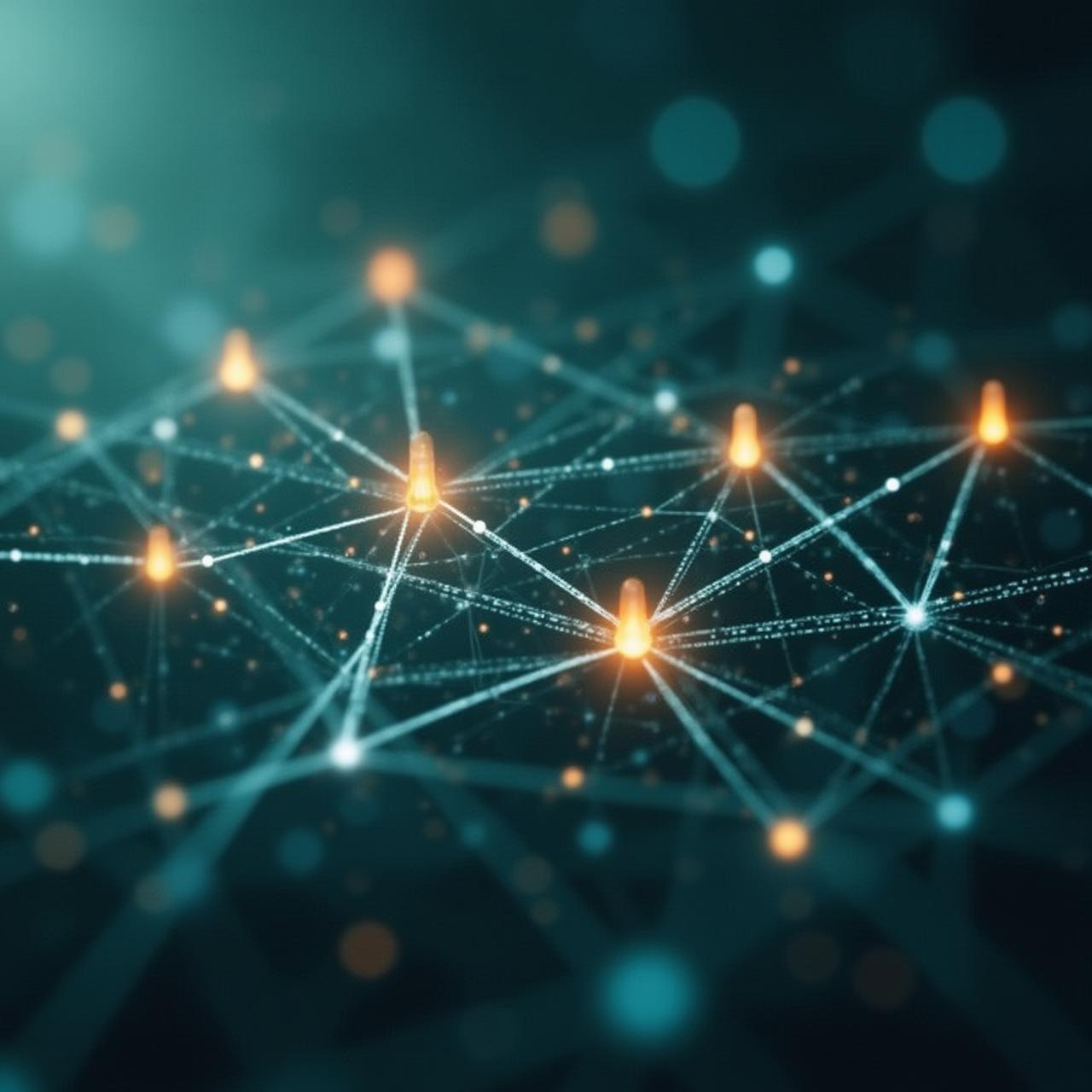 Abstract visualization of human connections through mathematical nodes